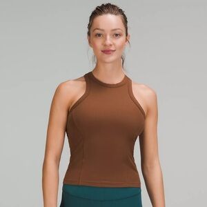 Lululemon Ribbed Nulu Racerback Yoga Tank Top Roasted Brown